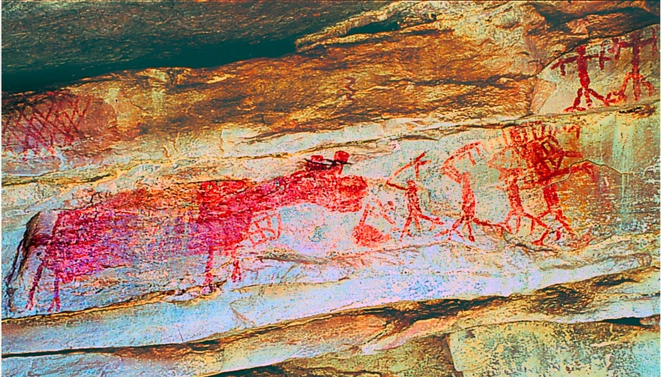 Antigas Pinturas Rupestres em Central, Bahia, Brasil